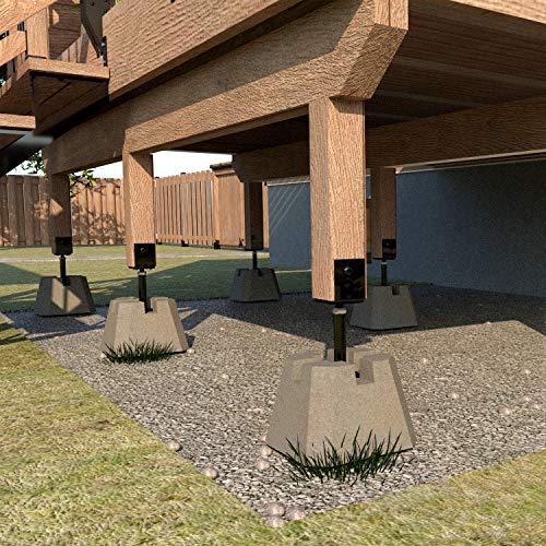 Pylex 12098 33/66 Extendable Deck Support, Black #TOP5