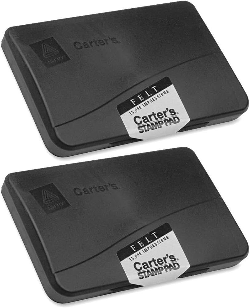 Carter`s : Felt Stamp Pad, 4.25w x 2.75d, Uninked -:- Sold as 2 Pa