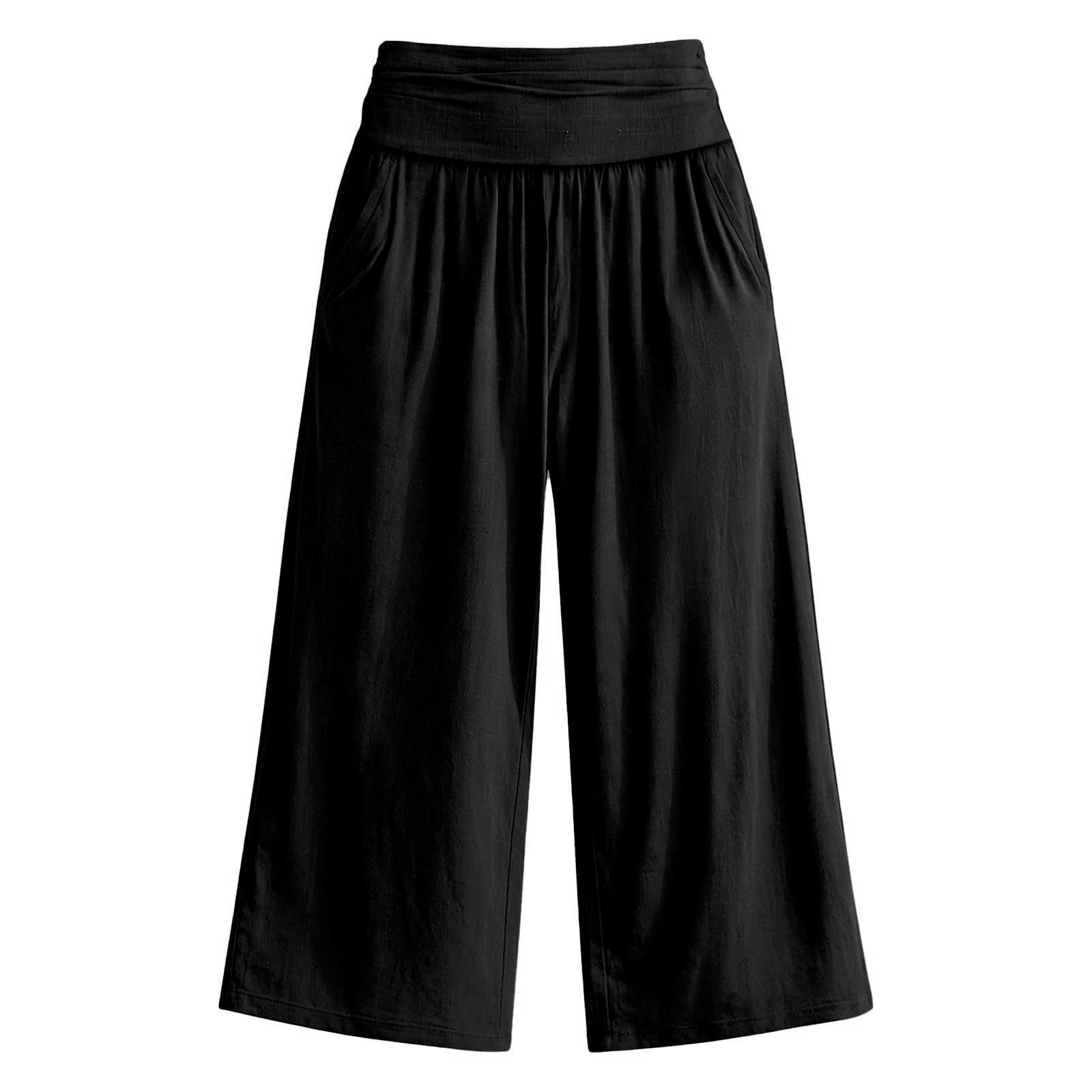 Donna Pantaloni Estivi 3/4 Lunghezza Capri Sportivi Comodi Con Elastico Vita Modelli Moderni Pantaloni Jogging Pinocchietto Morbidi Confortevoli Utilizzo Domestico Casual Giornaliera Abbigliamento
