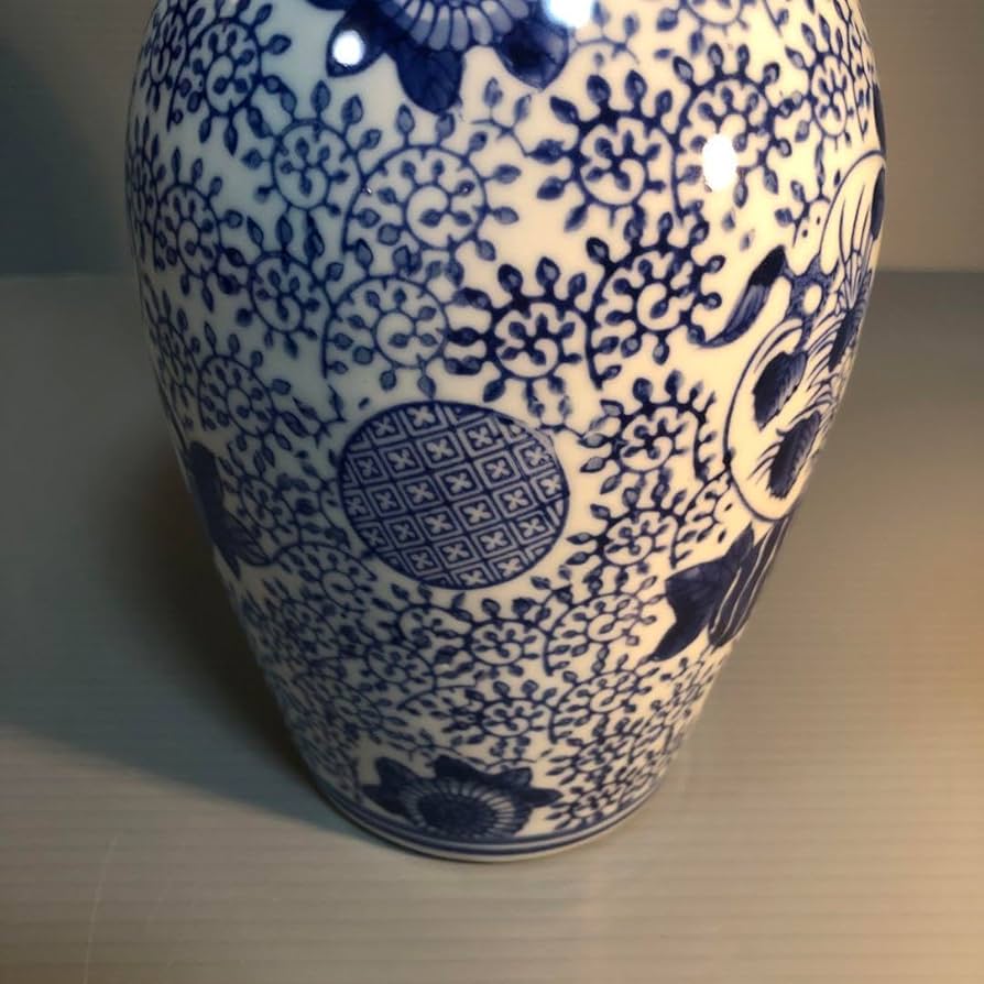 Amazon.co.jp: ︎有田焼︎古伊万里 染付 蛸唐草 花唐草 花瓶