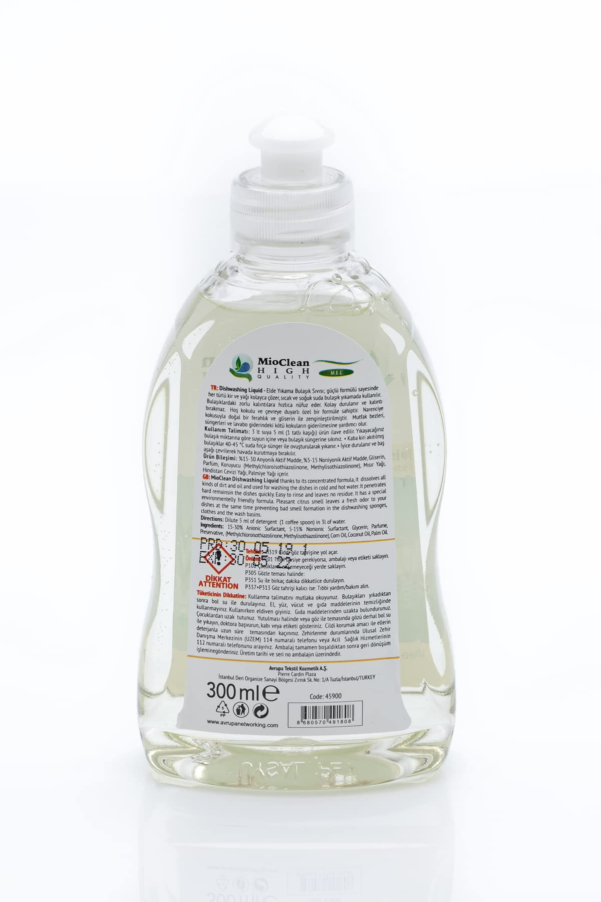 Mioclean Bulaşık Yıkama Sıvısı 300 ML