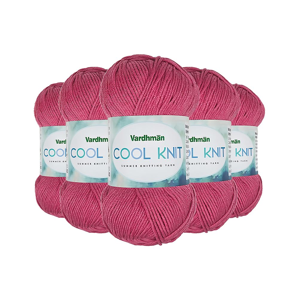 Cool Knit Yarn - Lightweight Pink Poly Viscose -10