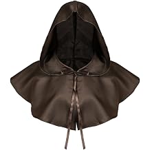 Adult Medieval Renaissance Hooded Shawl Scarf Cape Cowl Vintage Goth Costume Accessories