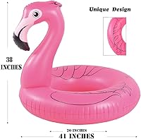 Vista 4 de Inflatable Flamingo Pool Float Tube for Party, Inflatable Raft Pool Toys, Pool Float for Adults and Kids