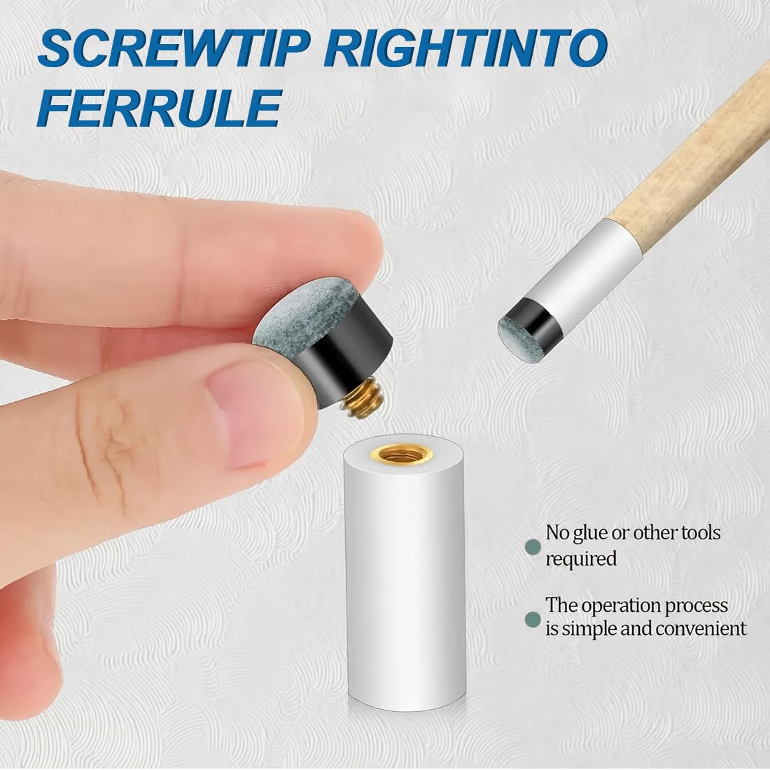15 Pcs Punte di Ricambio per Stecche da Biliardo,Applicabile per Stecca da Biliardo,Accessori Biliardo,Facili da Installare