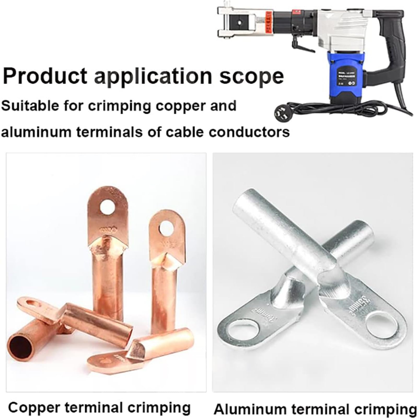 Alicates de enggir hidráulicos eléctricos, Juego de Herramientas de enrging Ferrule Primper Play con Caso de Transporte, 16-300 mm² Conjunto de Herramientas de trinco de Terminal