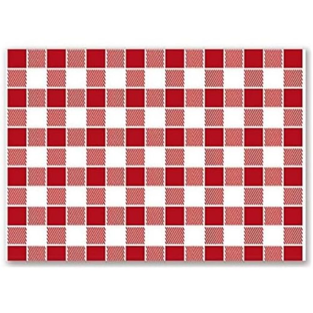 Tovagliette "Vichy Rosso" 48 Gsm 31X43 Cm Bianco Cellulosa - 500 Unità