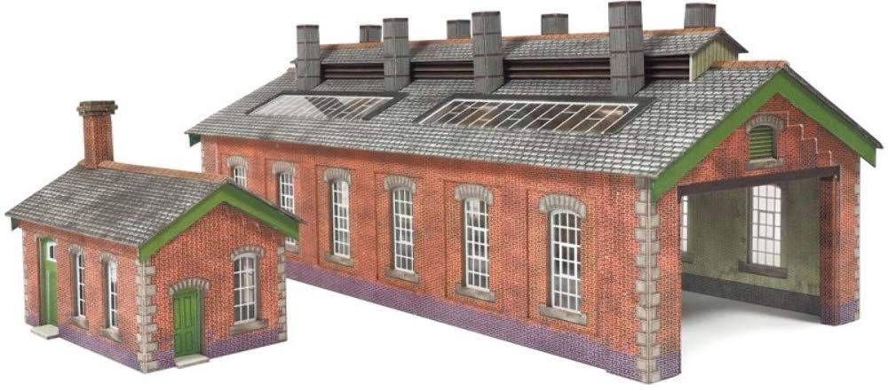 Metcalfe PN913 N Scale Double Track Engine Shed Card Kit