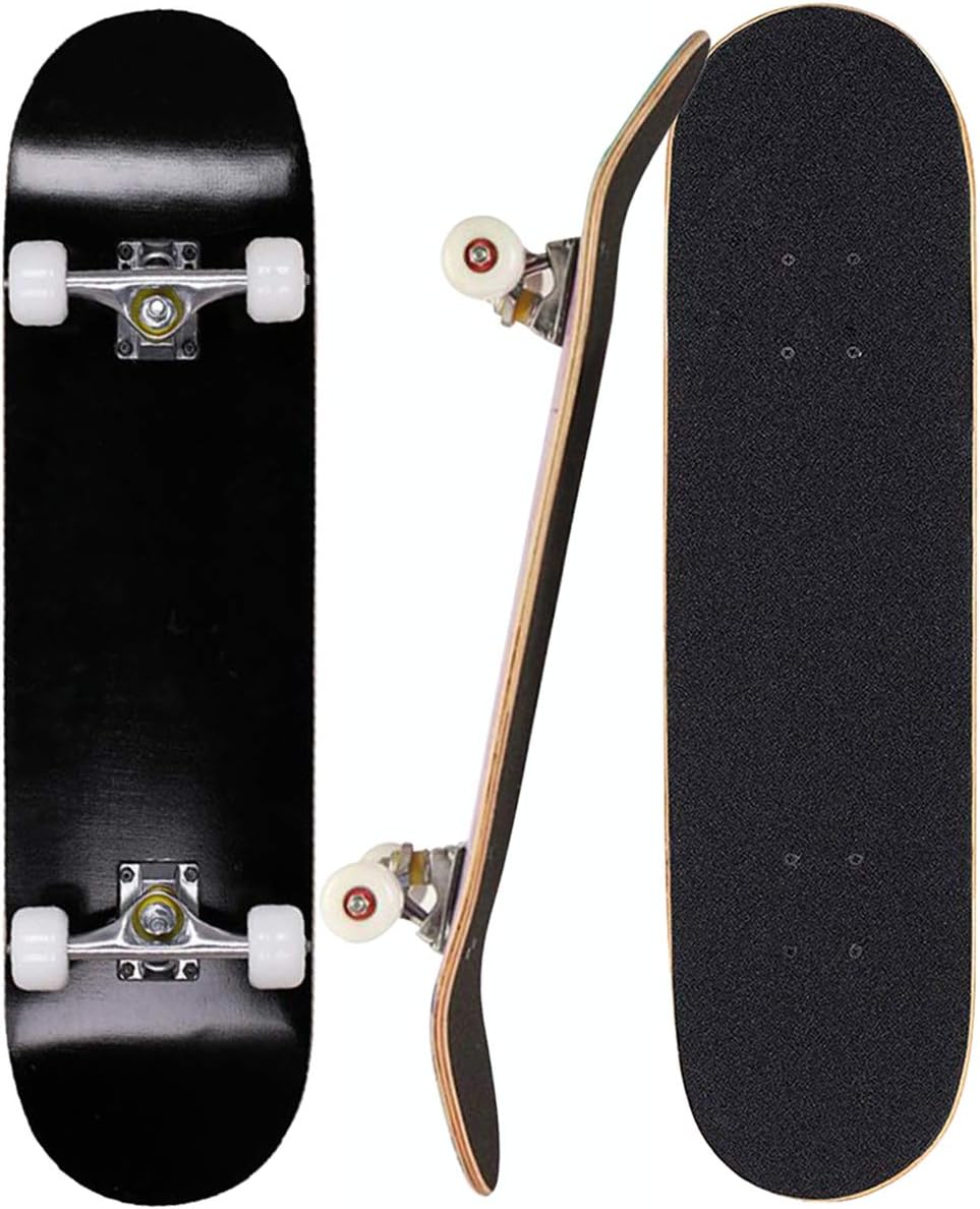 Skateboards Standard Skateboards for Kids Boys Girls Youths Adults Beginners Starter-Complete Skate Boards 31''x 8'' Maple Wood Skateboard