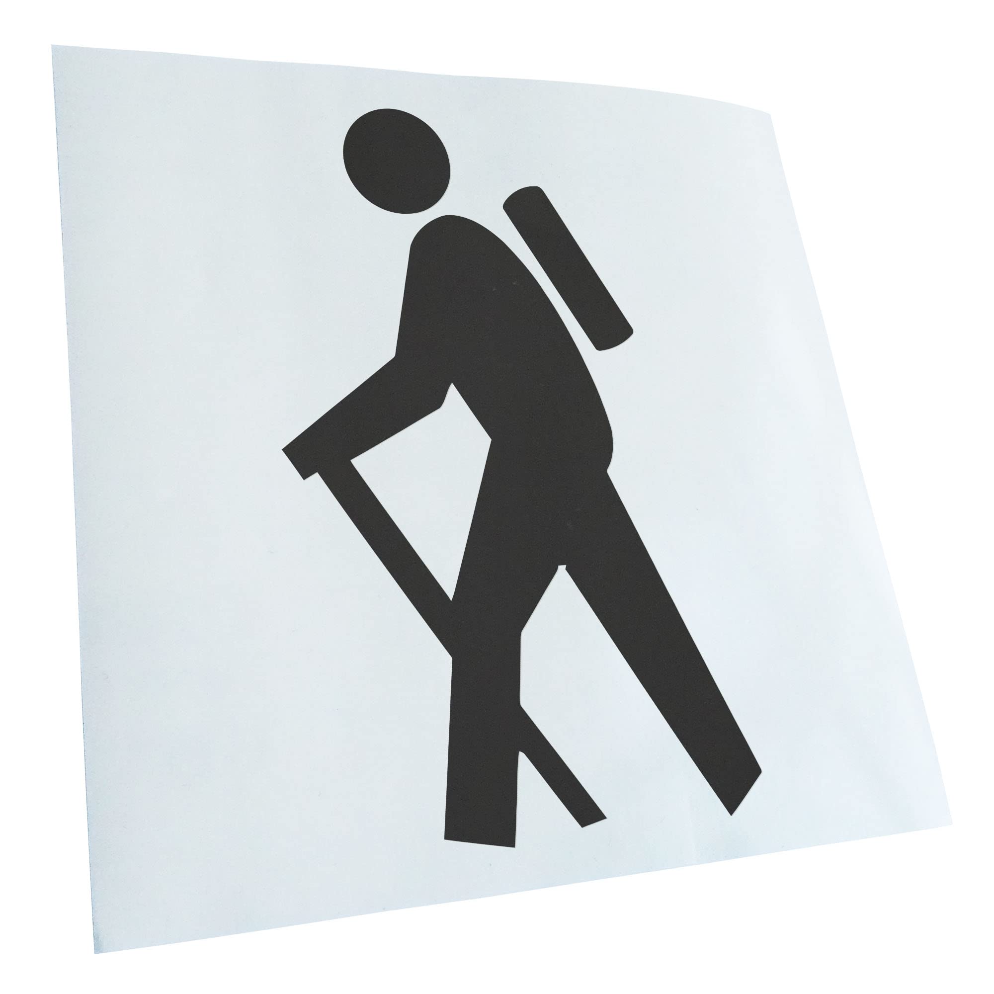 Kiwistar - Car Sticker - Hiker Pictogram - Rear Window Car Sticker Weatherproof for Car Truck Moped Truck - Sticker Exterior Self-Adhesive Tuning Accessories for Window Vehicle Window