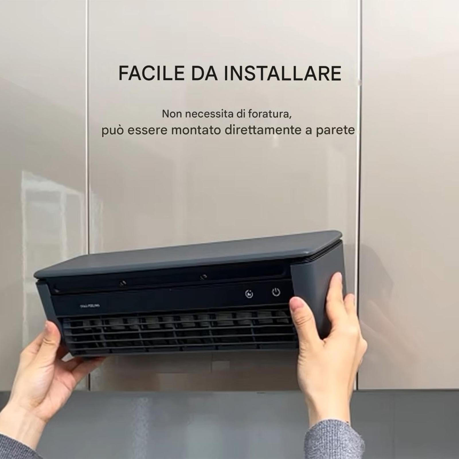 Condizionatore Portatile Con Ricarica Wireless, Unità Climatizzazione Montata A Parete Con Telecomando, Batteria 6000 MAh, Raffreddamento Rapido In 30 Secondi Per Campeggio, Ufficio, Camera Da Lettos