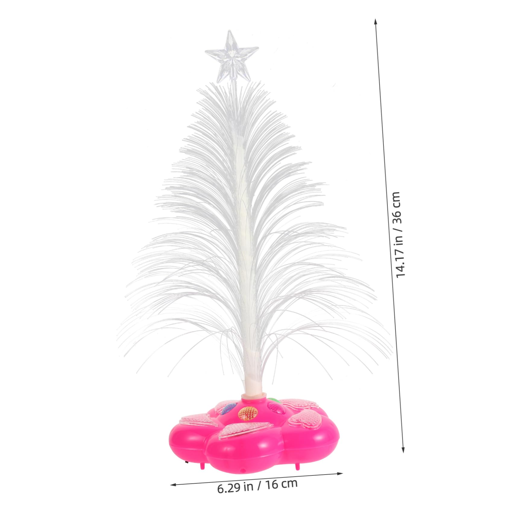 ORFOFE Led Fiber Optic Flash Christmas Tree Pre Twinkling Tree Fiber Optic Lamp Night Light Home Decor Random Color