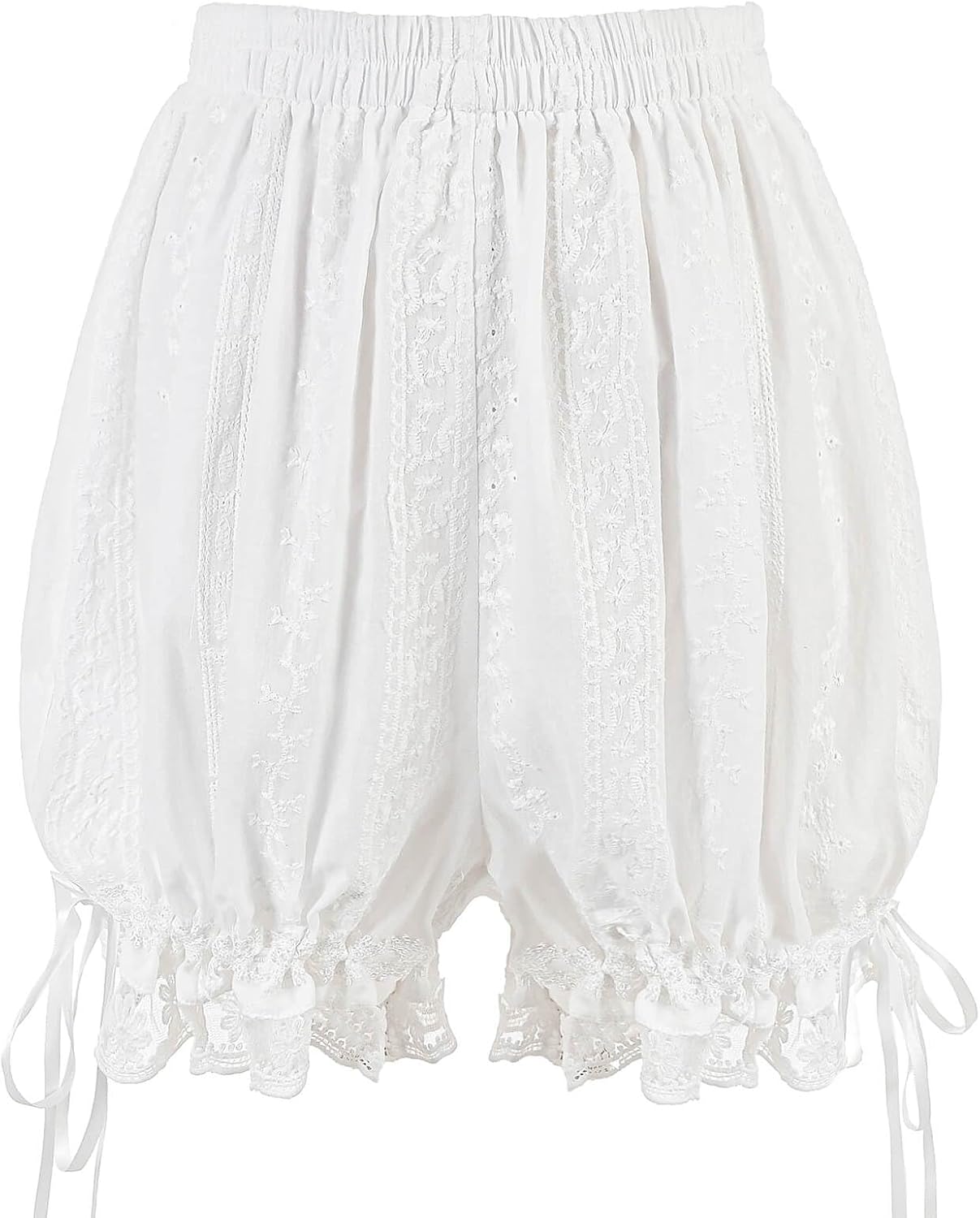 Nuoqi Womens Lolita Bloomers Maid Ruffle Pumpkin Pants Shorts