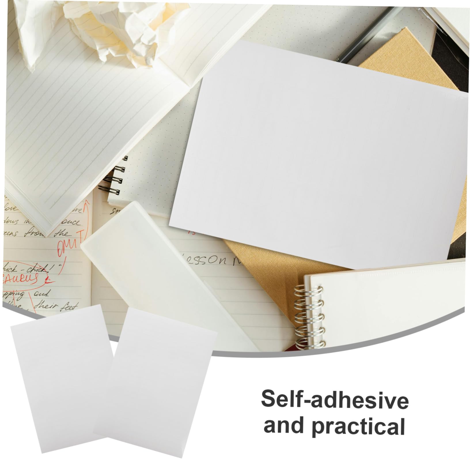Papier Étiquette Autocollant pour Imprimante 100 Feuilles Blanc