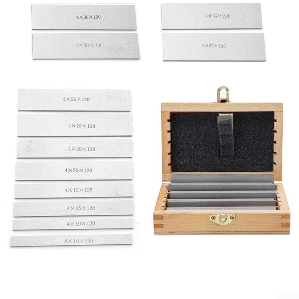 Juego de 12 piezas de almohadillas paralelas de precisión de 120 mm de longitud, bloques de fresado de metal con caja de almacenamiento para torno y máquina de molienda, herramienta de taller, acabado