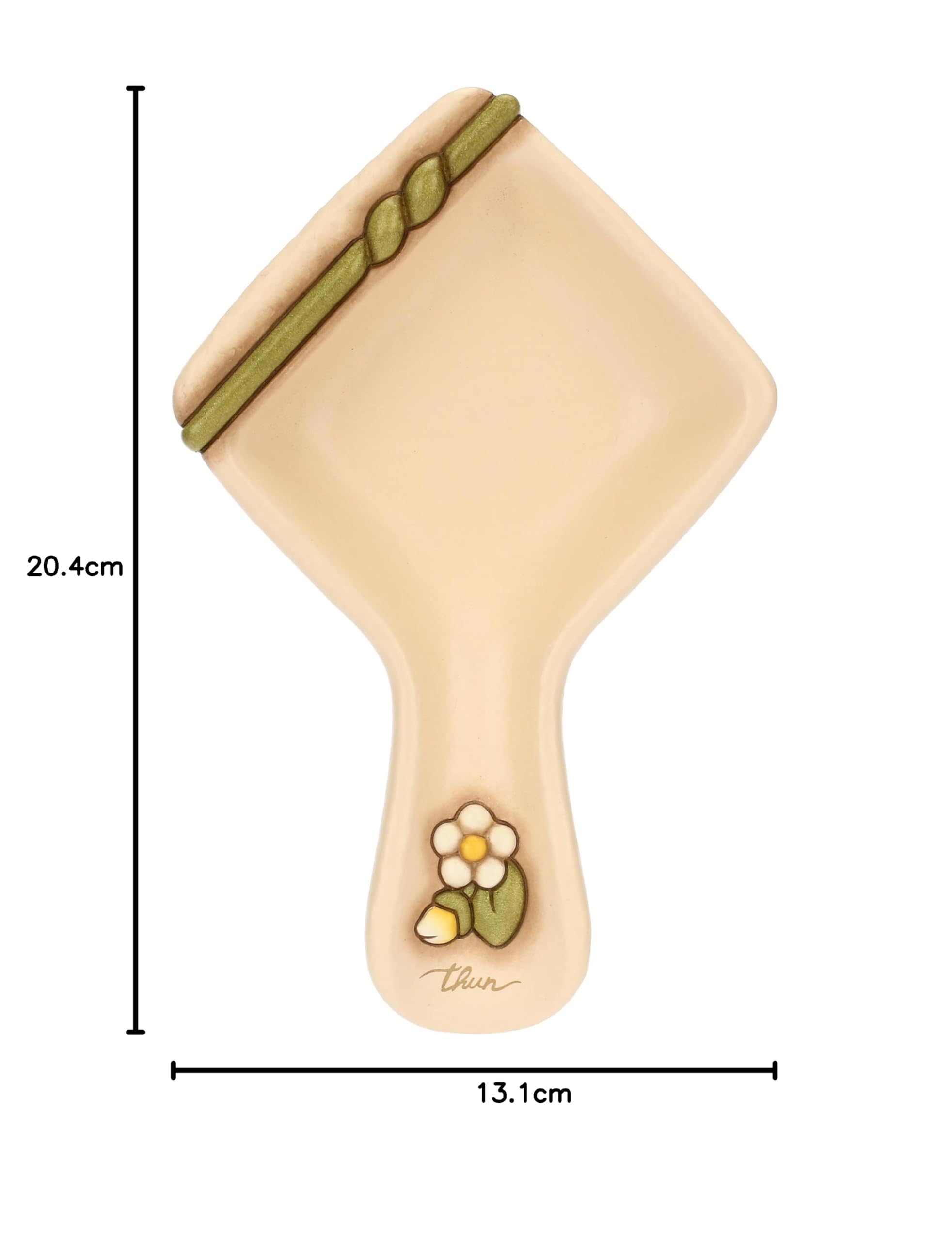 THUN - Poggiamestoli - ceramica - Collezione Country Bloom - 13,1 x 20,4 x 3,5 cm