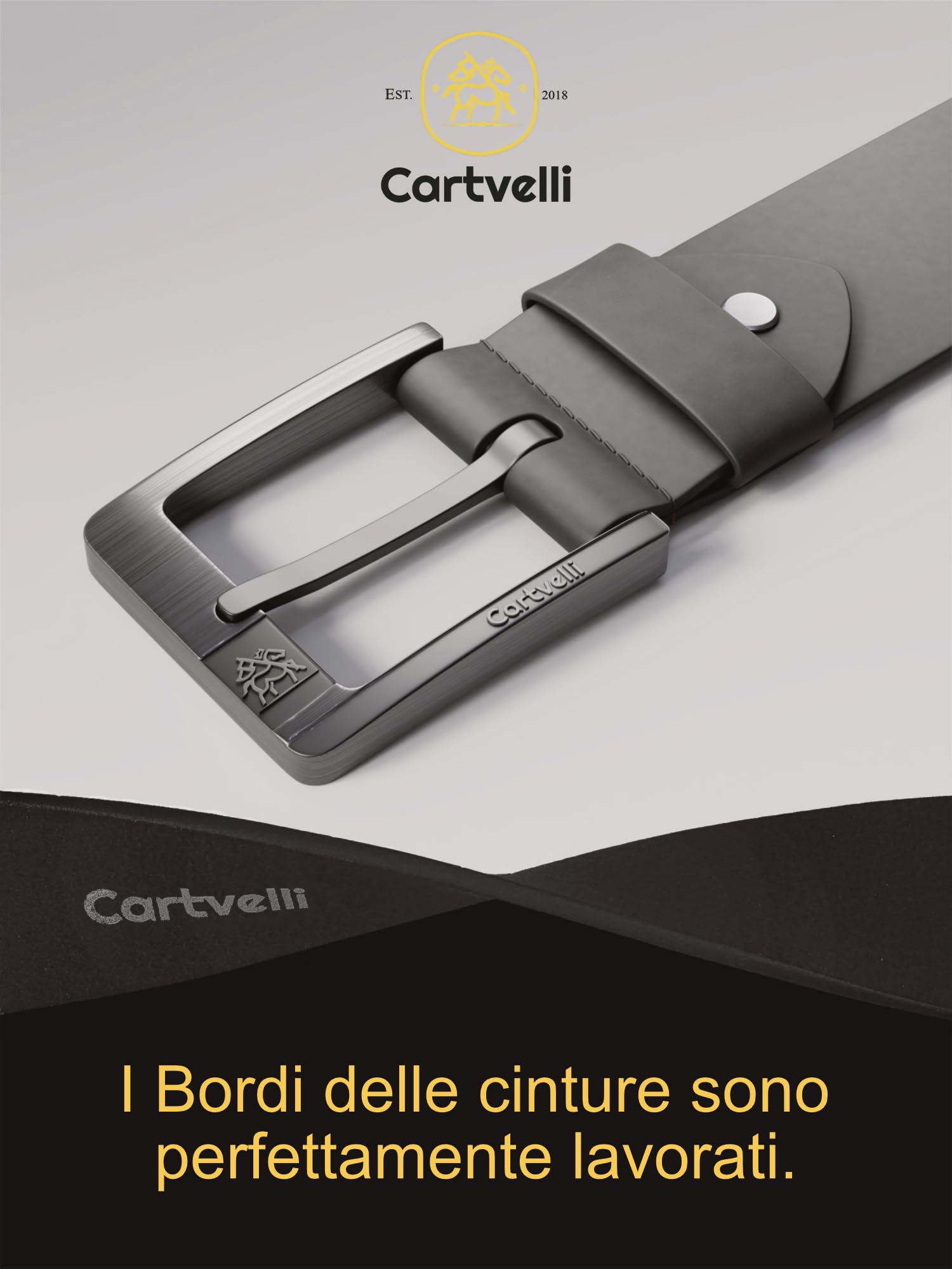 cintura in pelle premium per uomo grigio realizzata in Germania con confezione regalo - cintura da uomo in vera pelle 40 mm - adatta per abito jeans chino pantaloni
