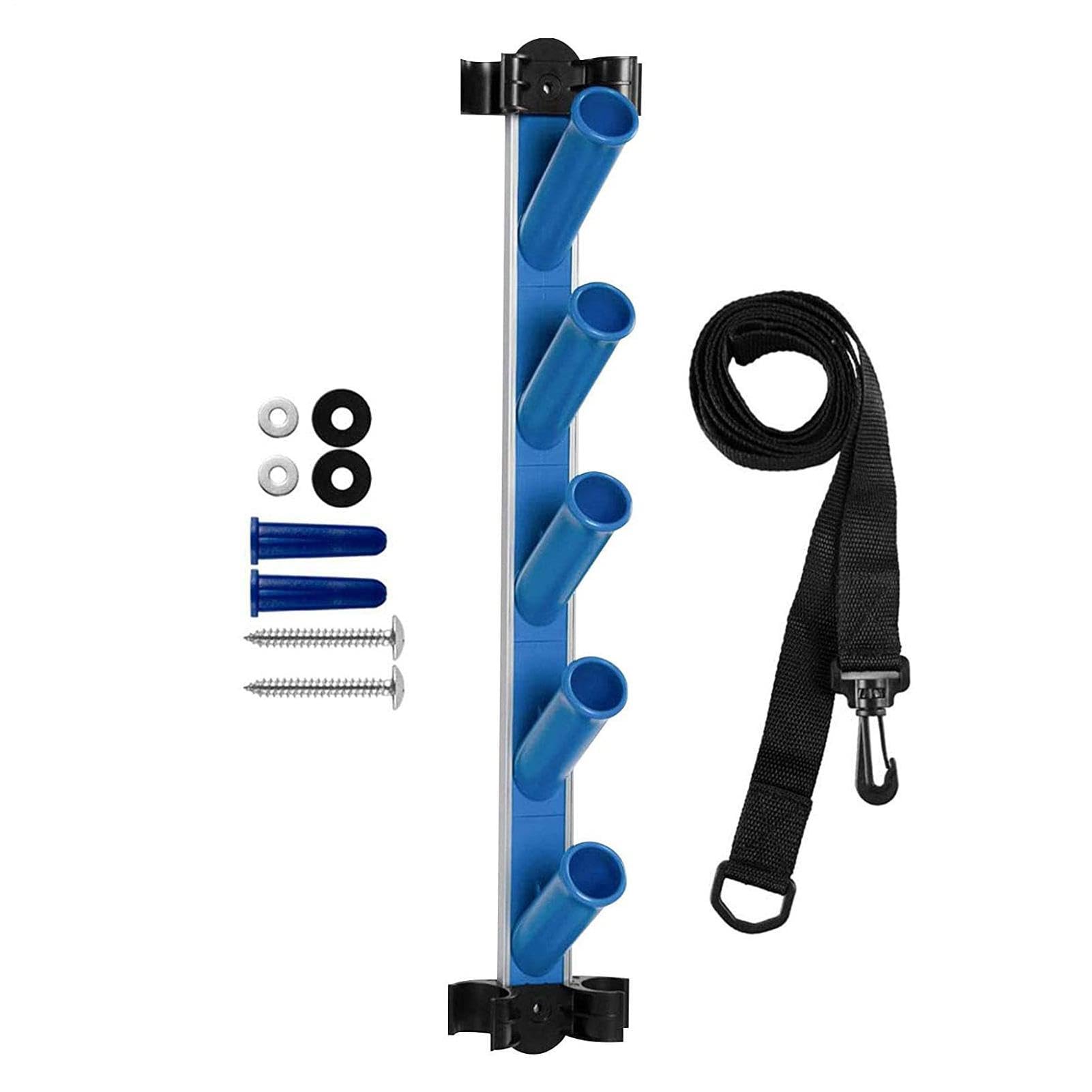Pool Tool Organizer – 23.62 Inch Swimming Pool Storage Rack | Aluminum Vacuum Hose Storage – Holds Up to 5 Cleaning Accessories & 2 Poles Keeps Pools Area Tidy & Resistant to Outdoor Córrosion