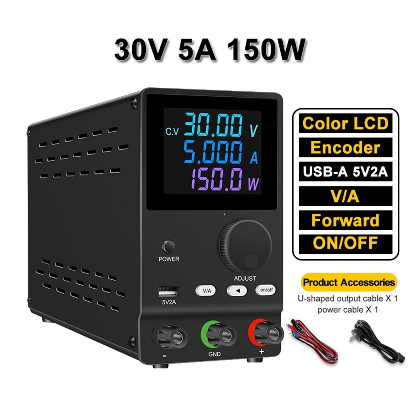 1 szt. Regulator napięcia DC 30 V 10 A 300 W 12 V 24 V 60 V 120 V 5 A 3 A regulowany (SPPS-A305D Black)