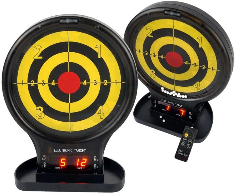 Air Gun Electronic Target for Shooting, Reusable BB & Pellet Guns with Trap Net Catcher Training Targets