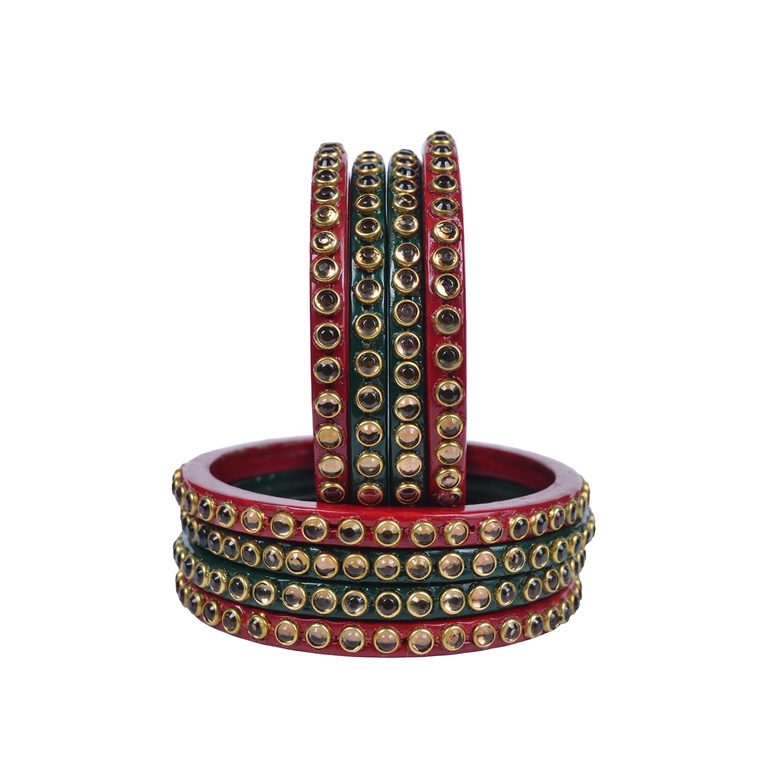 Snehlata Creations Lac Kundan Bangles for Women | Lakh Bangle Set for Women | Traditional Bridal Bangles Set for Weddings & Festivals |Set of 8 (B0D143VVM4) Amazon Price History, Amazon Price Tracker