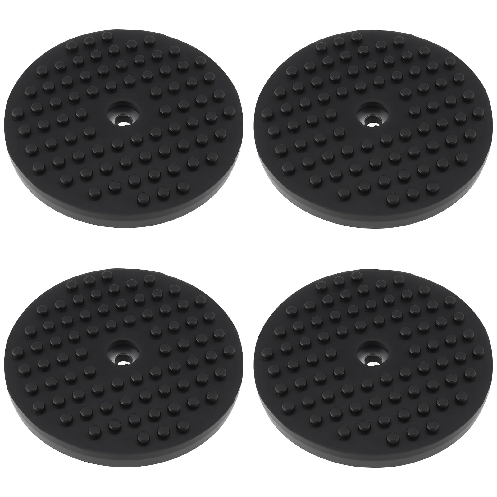 Lot de 4 Patins en Caoutchouc pour Crics de Voiture Plaque en Caoutchouc de 95 Mm Compatibles avec Ponts élévateurs Et Crics