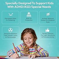 Vista 4 de Cubiertas de luz fluorescente para luces de techo, filtros que reducen el parpadeo y el deslumbramiento para luces de techo, cubiertas de luz