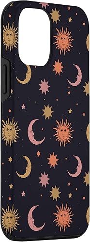 Miniatura 3 de Funda para iPhone 12 mini Whimsigoth estética hippie celestial vintage media luna sol