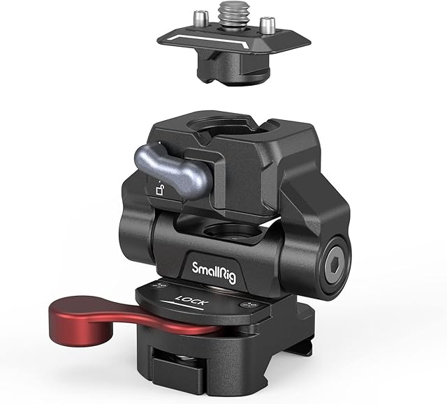 SMALLRIG Uchwyt monitora do wpuszczania, HawkLock Mini uchwyt do monitora z zaciskiem NATO, regulowany uchwyt do monitora QR - 3601
