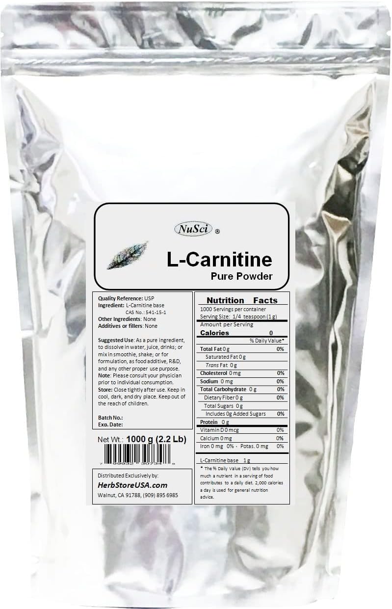 L-Carnitine Pure Powder Energy (454g (1.0 Lb))