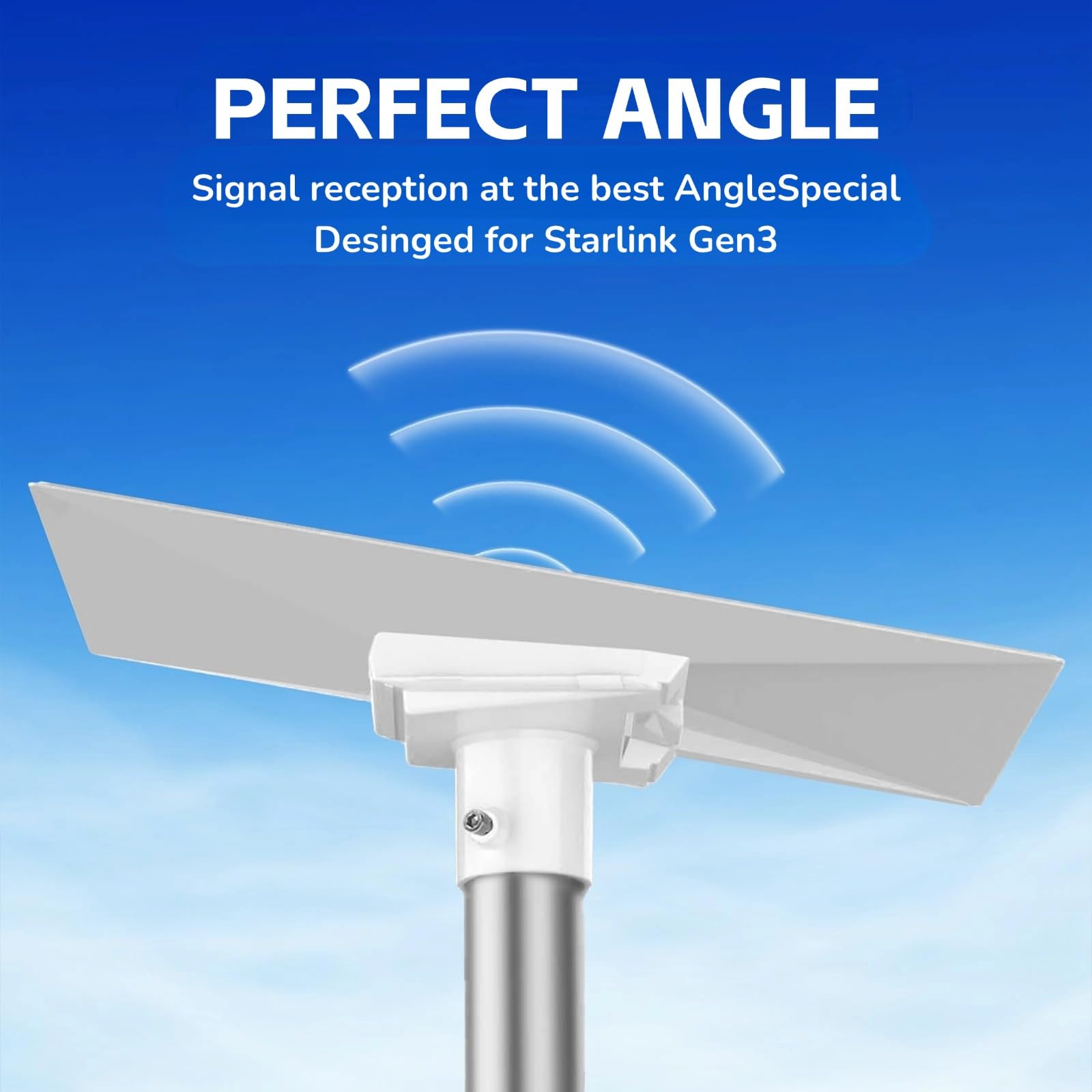 Gen 3 Pipe Adapter, Pole Mount, for Gen 3 Standard Dish, Gen3 & V3 Standard Dish Mounting Plate V3 Mounting Kit Roof Mount