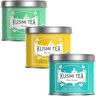 Kusmi Tea - Blue Detox + BB Detox + Detox - Iconic Detox Tea - Organic Tea - Blend of Green Tea, Mate & Fruits - Organic F...