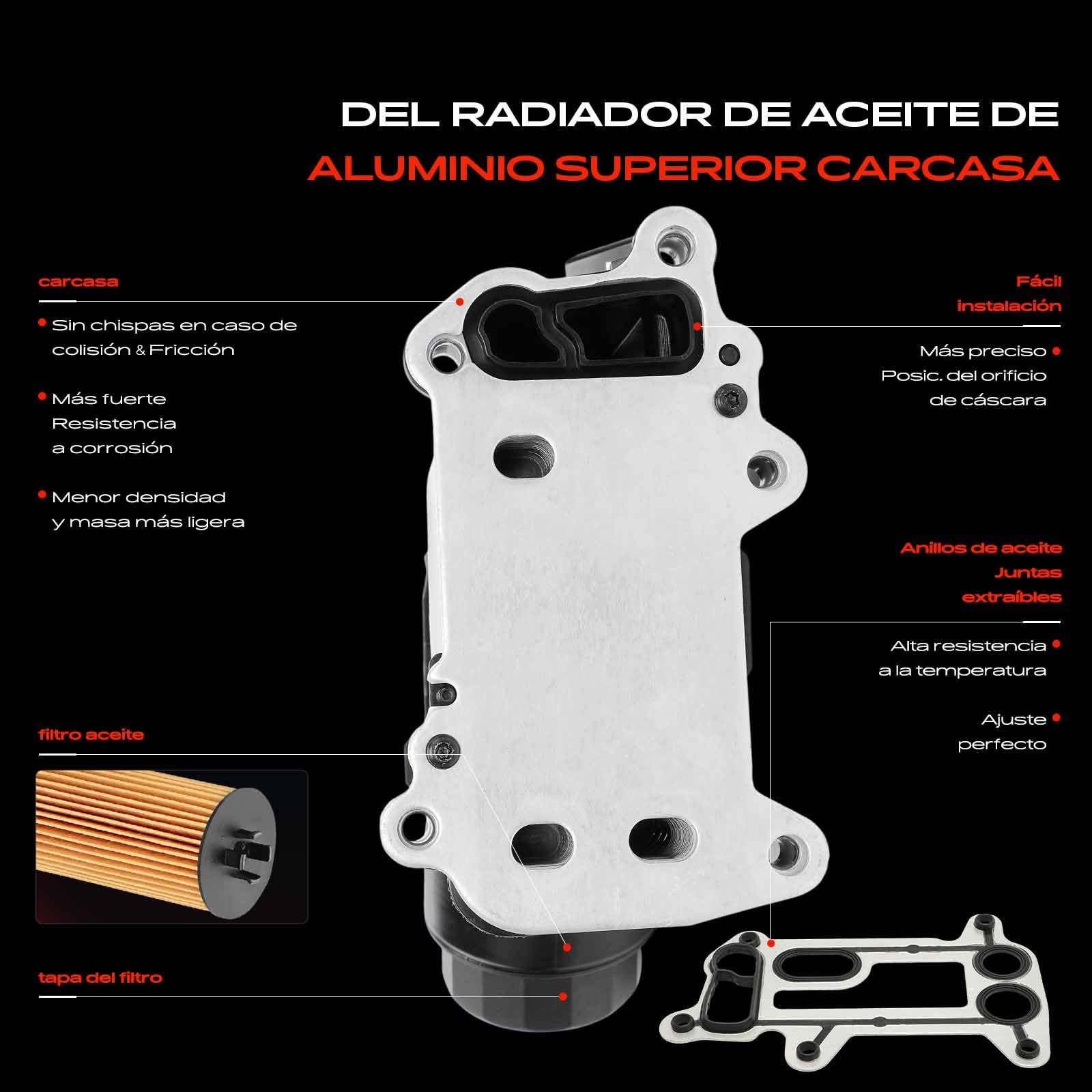 Frankberg Carcasa del filtro de aceite con enfriador de aceite 7807799