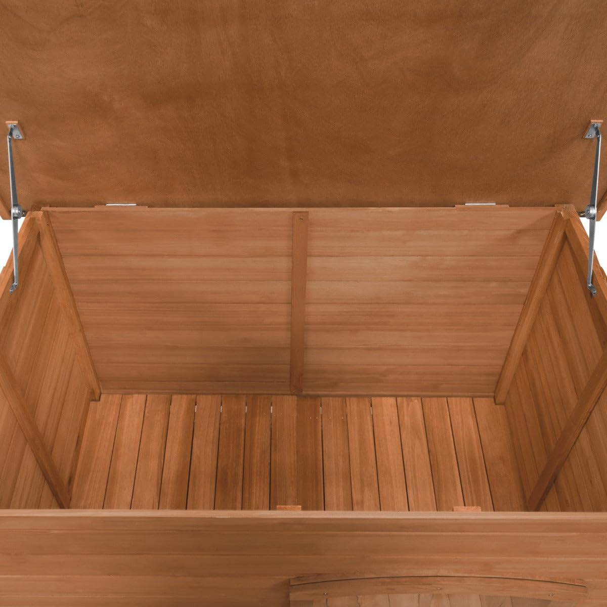 Perrera de Madera Mediana para Perros Exterior e Interior con Techo Impermeable, Base Elevada 5 cm y Ventilación – Caseta de Abeto Resistente a la Intemperie con Puerta – Marrón