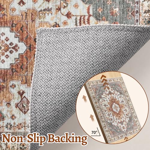 Image of Tangsoo Oriental 3x10 Washable Runner Rugs for Hallway, Runner Rug Non Slip