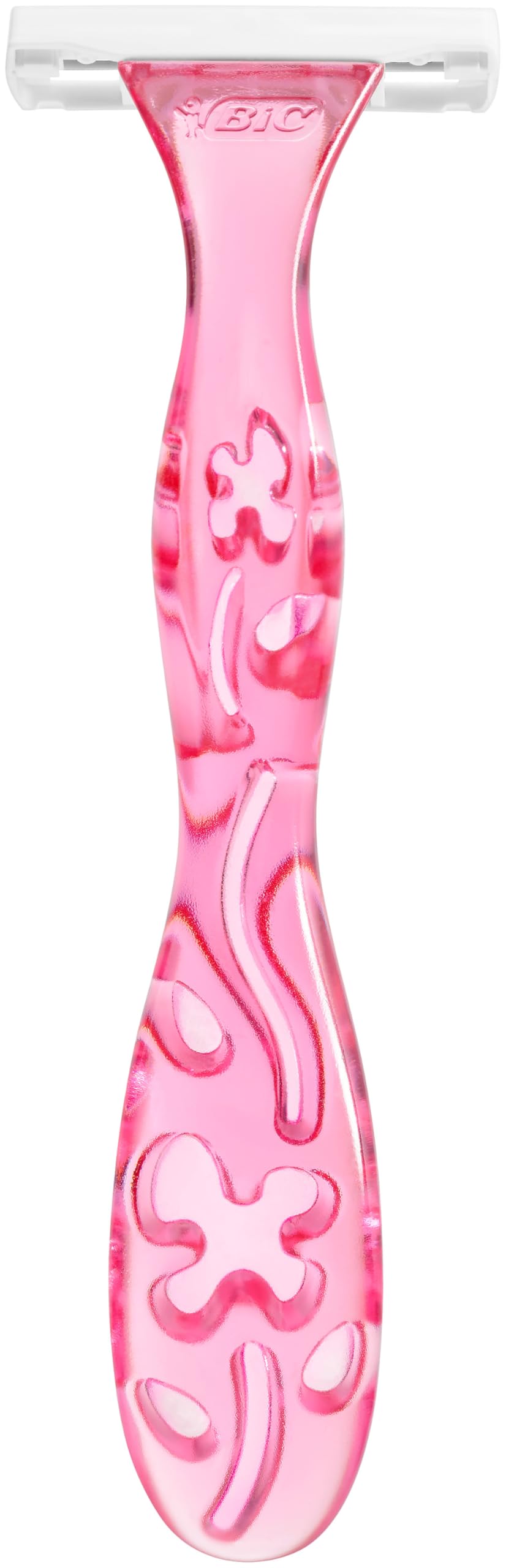 BIC Miss Soleil Colour Collection, rasoio a tripla lama da donna, in acciaio inox, con manici a fiore, confezione da 8