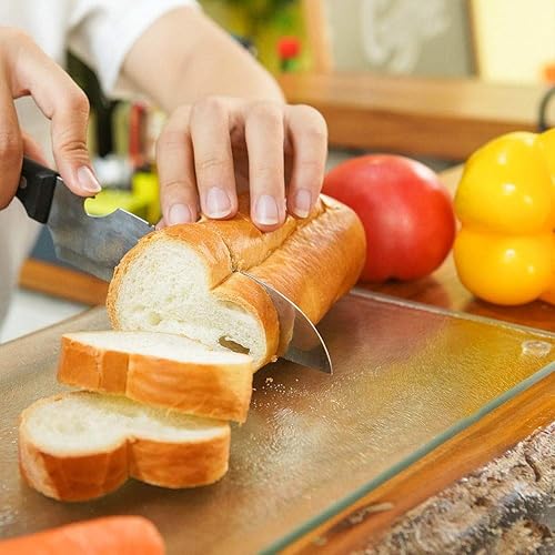 Vista 36 de Murrey Home Juego de tablas de cortar de vidrio para encimera de cocina, tablas de cortar de vidrio templado, aptas para lavavajillas, pequeña