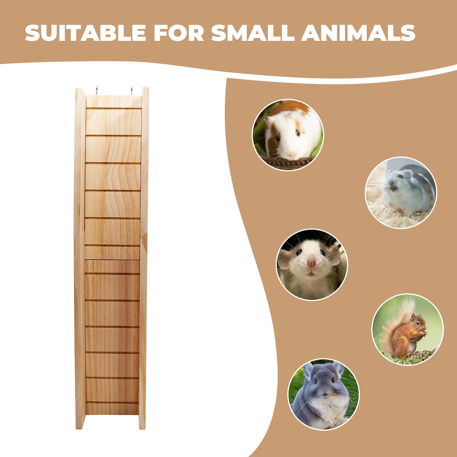 Rampa de madera para cobayas, plataforma para hámster, juguetes de escalera para hámster, accesorios de puente para jaula de cobayas, accesorios de jaula para cobayas, hámster, ratas, chinchillas,
