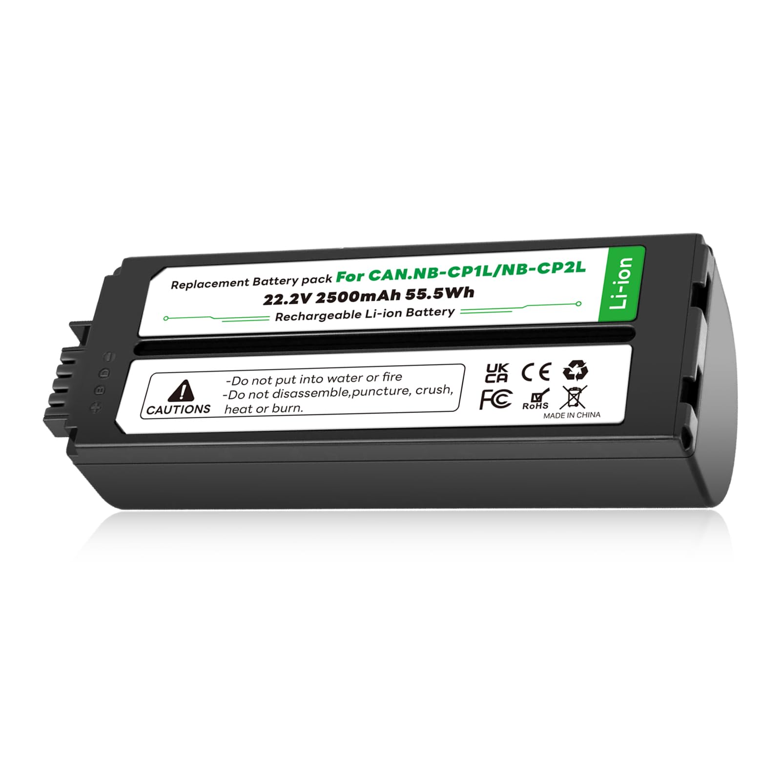 OHZHAO Upgrade 2500mAh NB-CP2L CP1L Akku für Canon Fotodrucker Selphy CP1500, CP1300, CP1200, CP910, CP900, CP820, CP810, CP800, CP520, CP510, CP500, CP100
