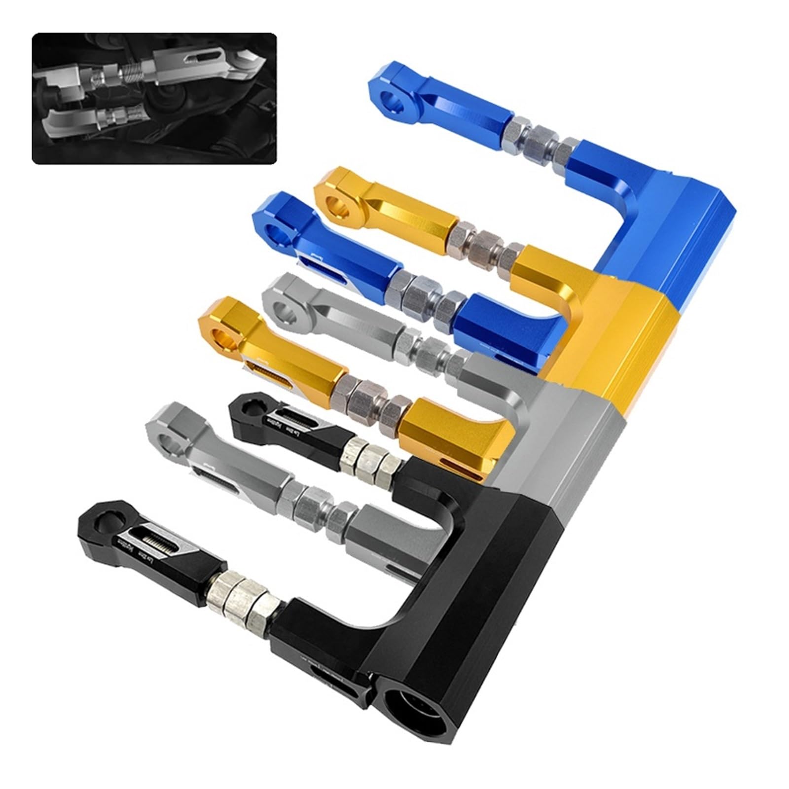 Kit de biellettes de Suspension CNC for Moto, Compatible avec Les modèles S1000RR, S1000XR et S1000R 2013, 2014, 2015, 2016 et 2020. Kit de Suspension réglable.(Gray)
