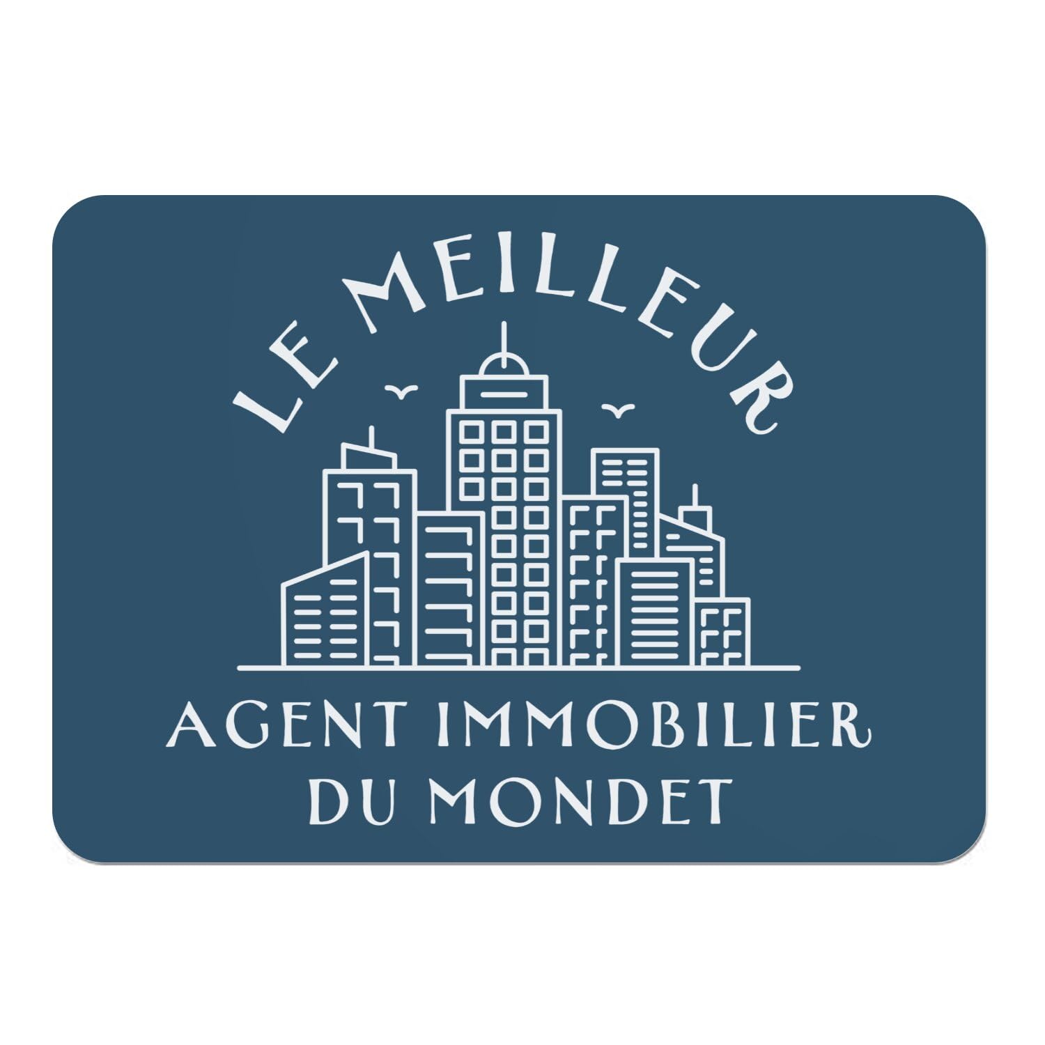 Napperons bleu en liège pour vente maison appartement et agent immobilier | Lot de 4