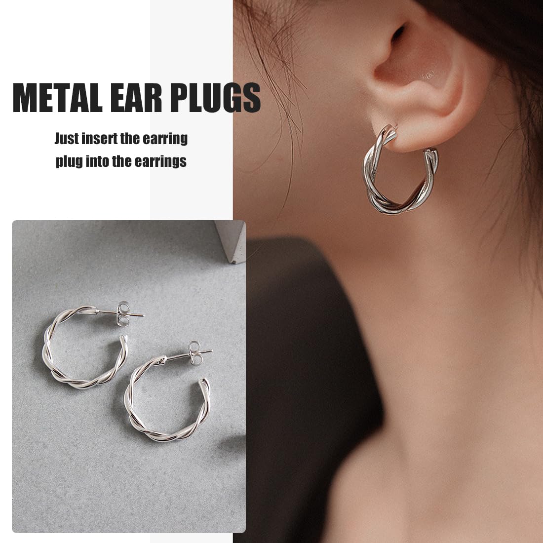 Lot De 100 Fermoirs Clip Poussoir Pour Boucles D'oreilles - Cuivre Vieilli, 6x4 Mm