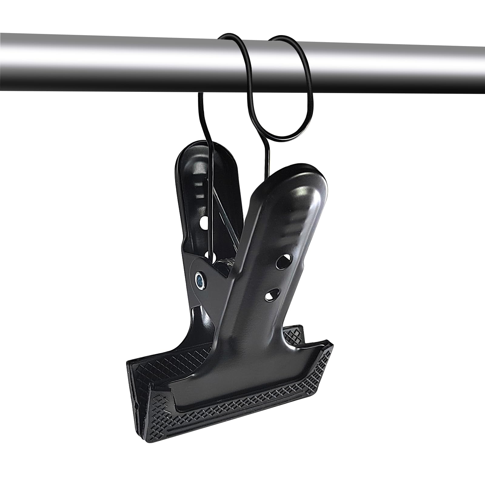 Terry Tool Clips - Pack Of 10 Black Plastic Coated Spring Steel Grips For Tool Storage (19mm Diameter) - View #3