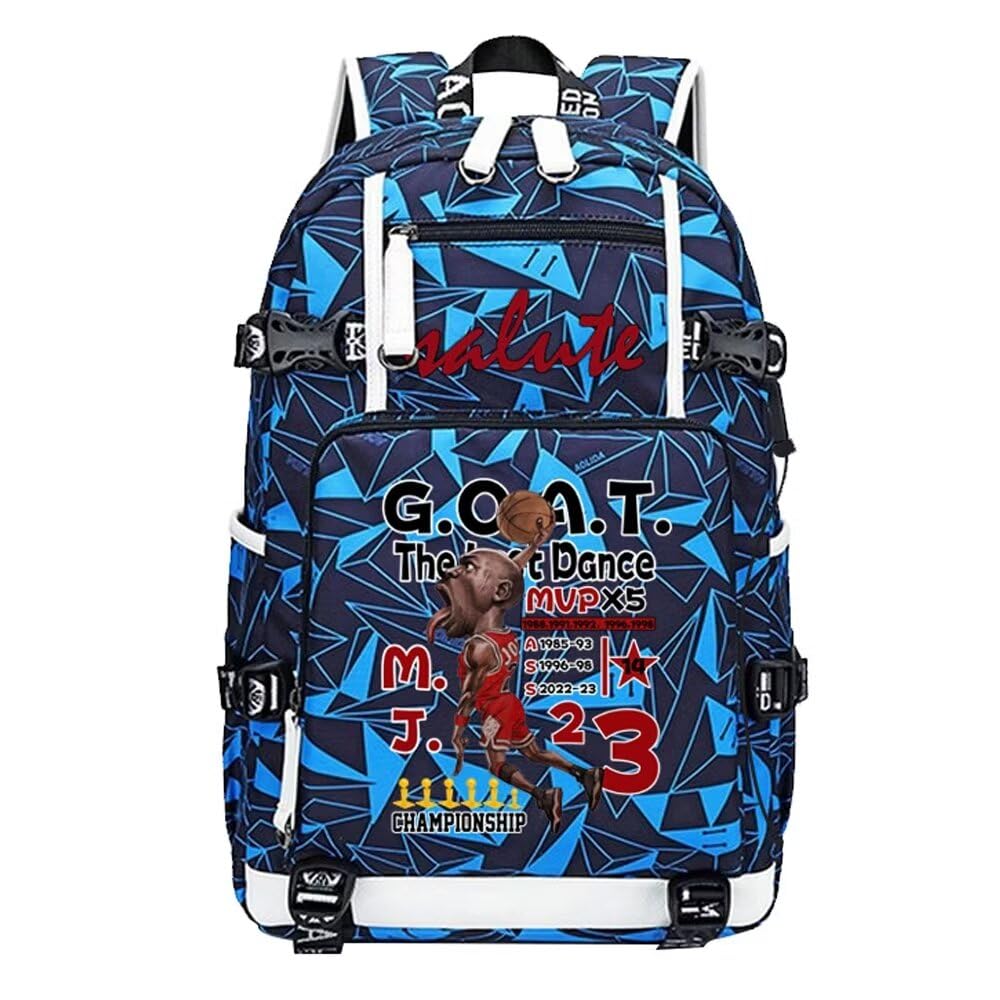 Basketball Player Number 23 Multifunction Backpack Travel Daypacks Fans Bag For Men Women (Style 14)