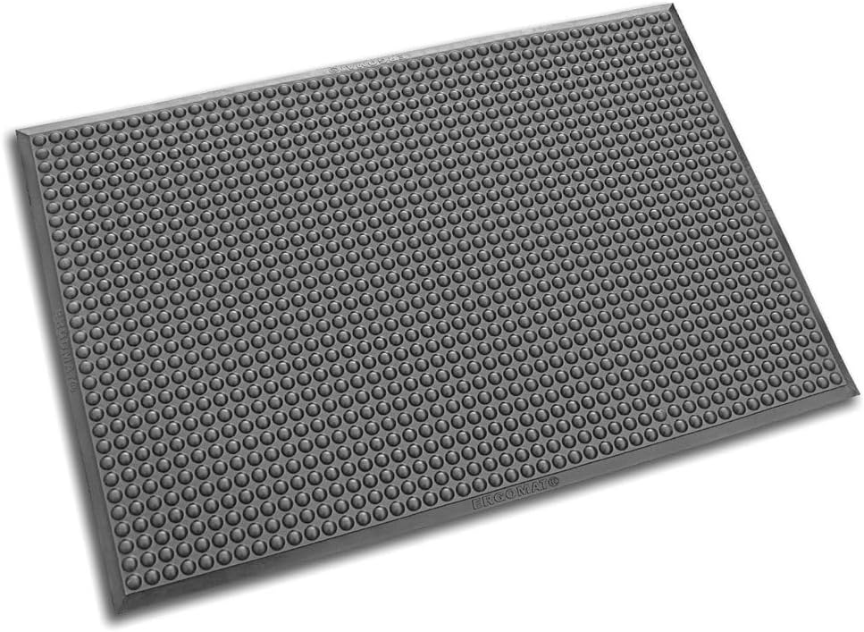 Basic Bubble Anti-Fatigue Mats – Pack of 4, 2x3 ft, Charcoal, Entry-Level Ergonomic Standing Mats for Retail, Office, Pick & Pack Stations – Durable Polyurethane