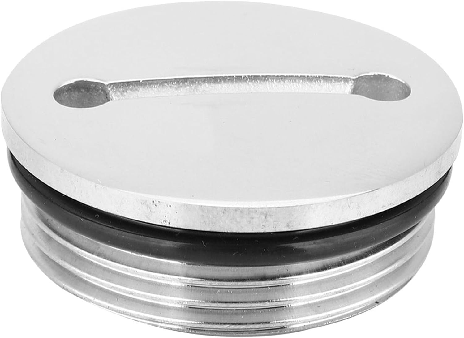 38mm Thread Diameter Boat Fuel Cap,316 Stainless Steel Marine Deck Fill Cap with Rubber Sealing Ring,1.73in Outer Cap Diameter for Marine Boats Yacht RVs Caravan (Silver)