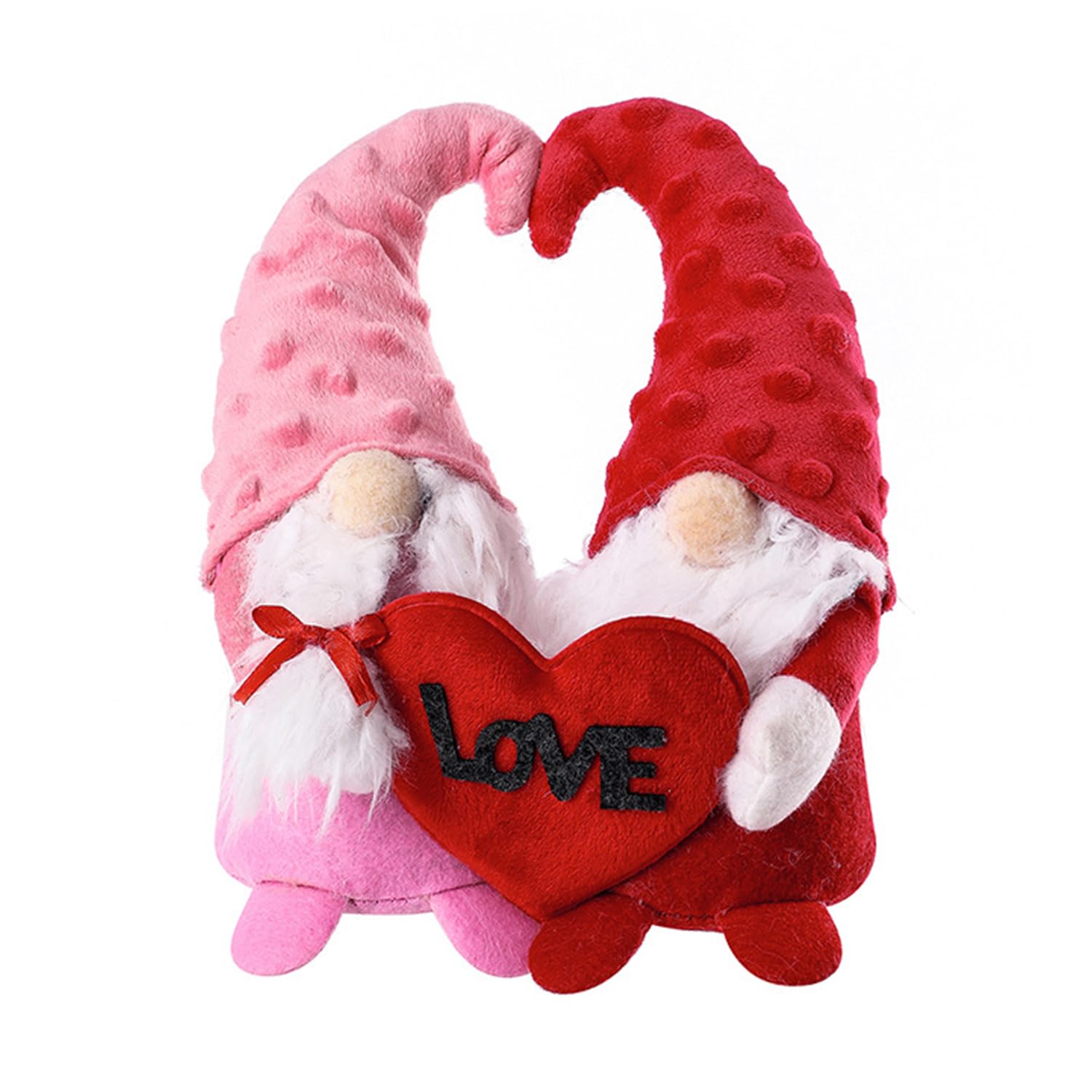 Vorae Red, Pink Valentines Day Gonks, Cute Plush Handmade Gnome Dolls Mini Faceless Tomte Dwarf Elf Decorations, Gifts For Him Her #4