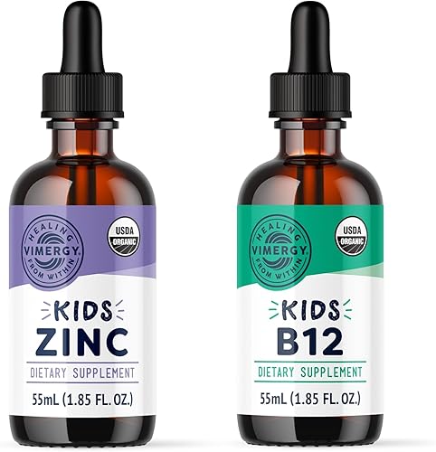 Vimergy Zinc para niños (1.9 fl oz) y niños B12 (1.9 fl oz) - Paquete