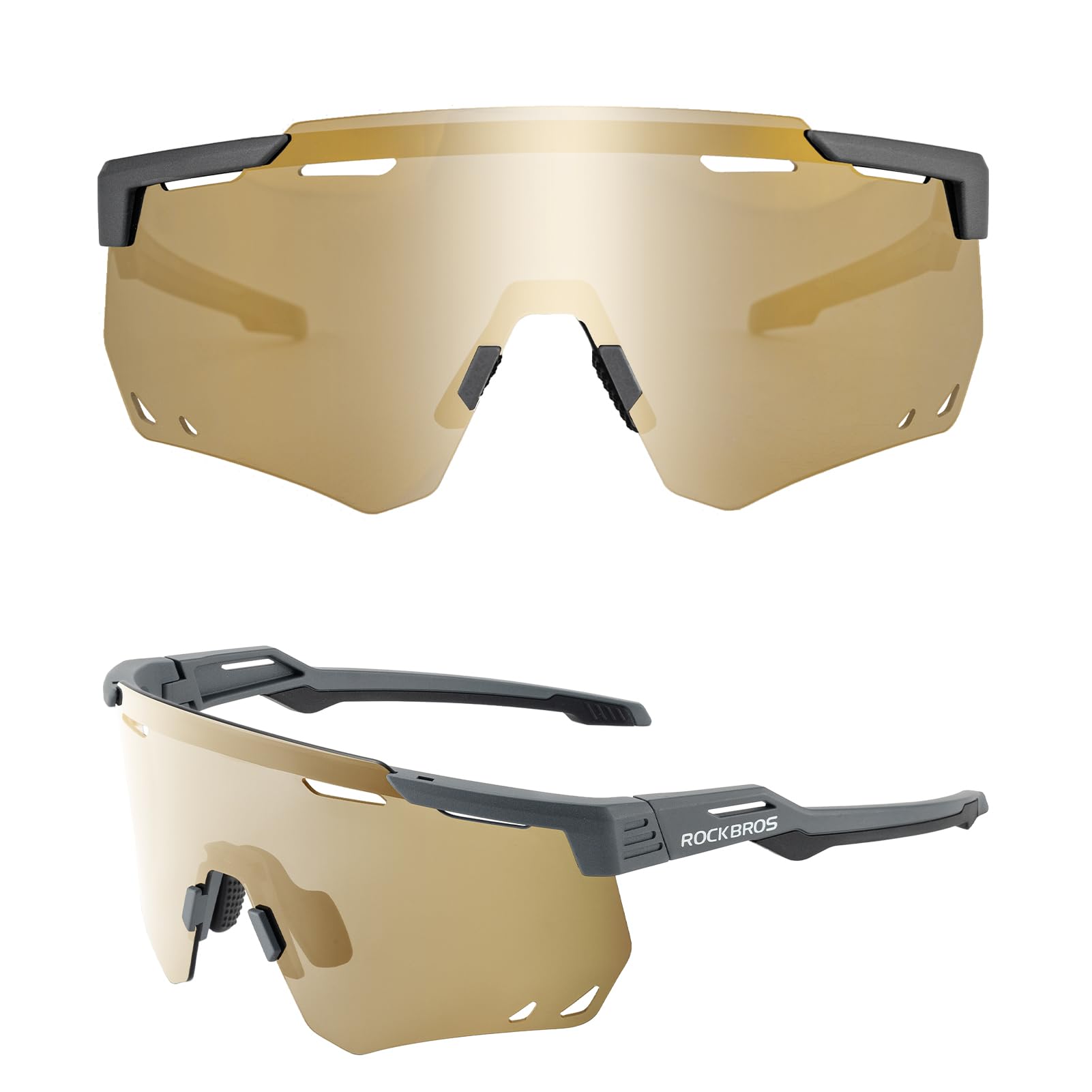 ROCKBROS Polarized Cycling Glasses, Sports Sunglasses for Men Woman | Lightweight UV Protection Biking Sunglasses for Running Fishing Driving-image-21