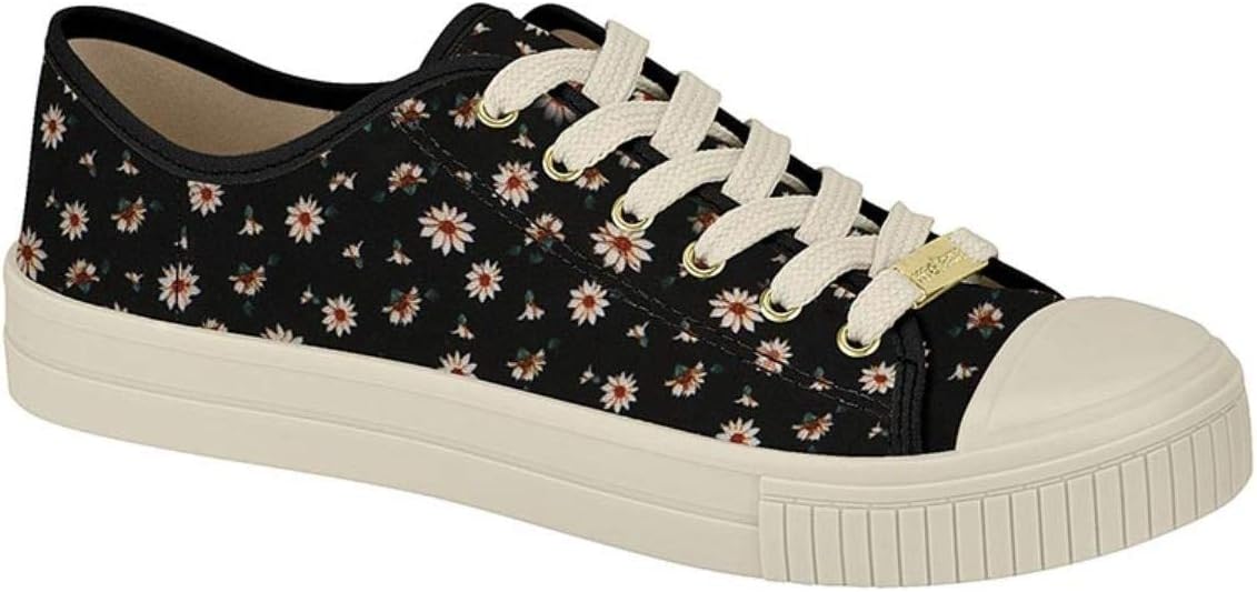 Tênis Casual Moleca Floral Preto 5716.100 cor:preto;tamanho:38 |  Amazon.com.br